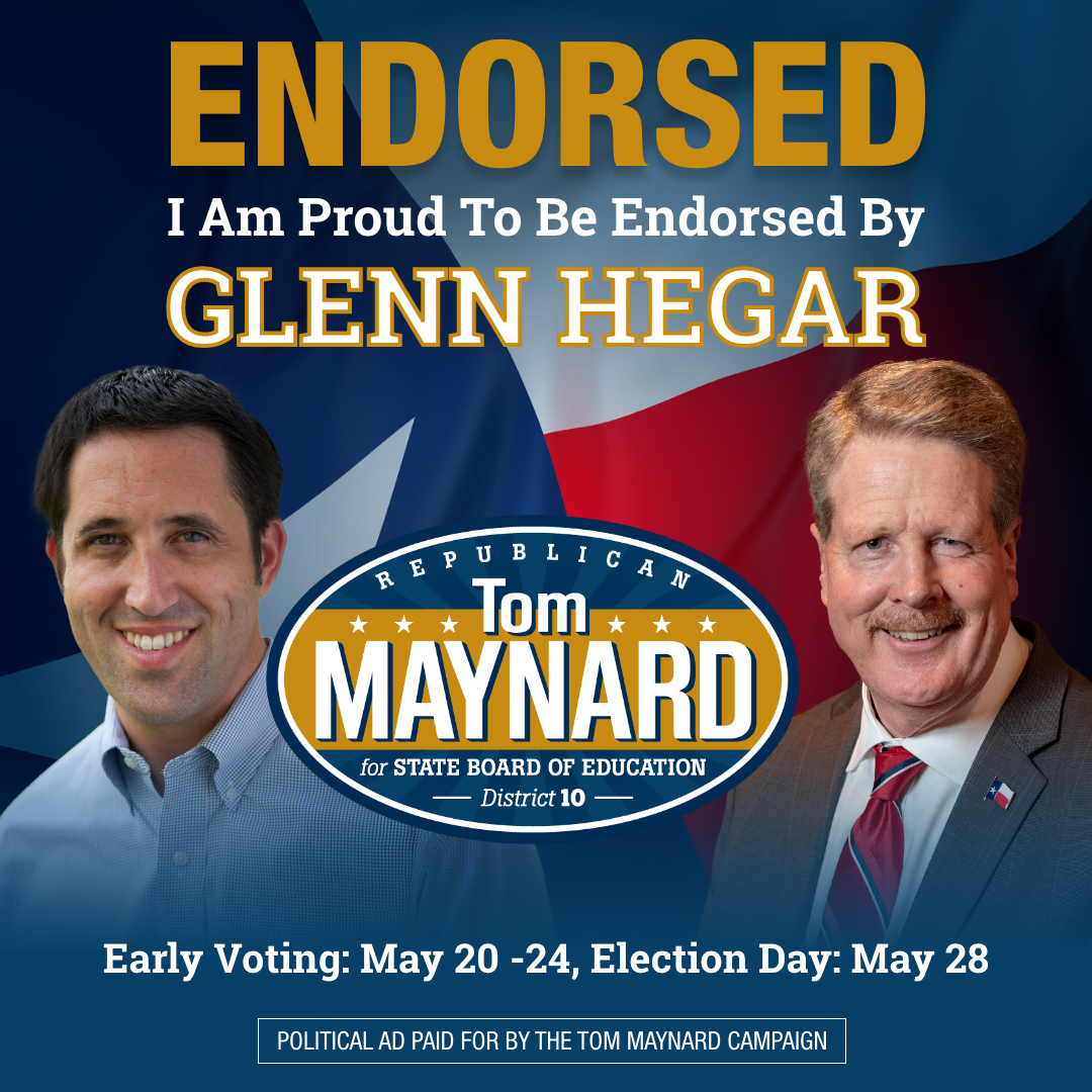 Glenn Hegar Endorsed